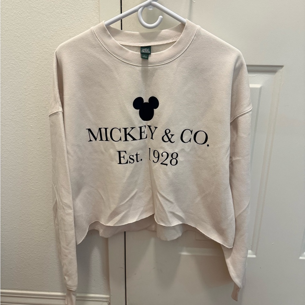 wild fable Cream Mickey & Co. Crewneck Sweatshirt